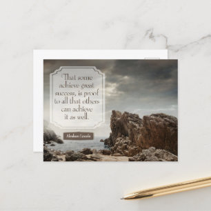 Carte Postale Citation Inspirationnelle Abraham Lincoln "Succès"