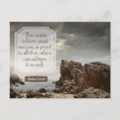 Carte Postale Citation Inspirationnelle Abraham Lincoln "Succès" (Devant)