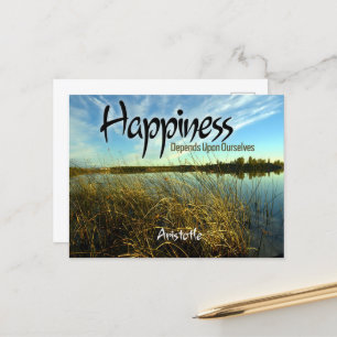 Carte Postale Citation Inspirationnelle Aristote "Bonheur"