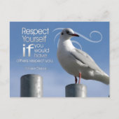 Carte Postale Citation Inspirationnelle Baltasar Gracian "Respec (Devant)