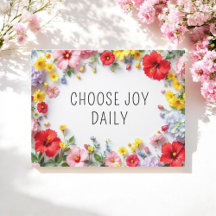 Citation Inspirationnelle Choisir Joy Fleurs color