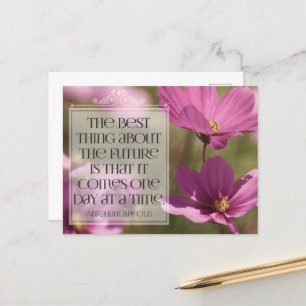 Carte Postale Citation Inspirationnelle d'Abraham Lincoln "L'ave