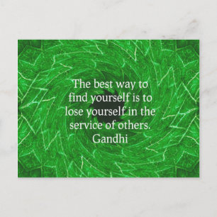 Carte Postale Citation Inspirationnelle de Gandhi sur l'auto-ass