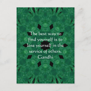 Carte Postale Citation Inspirationnelle de Gandhi sur l'auto-ass