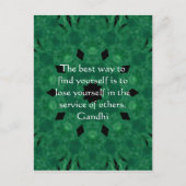 Carte Postale Citation Inspirationnelle de Gandhi sur l'auto-ass (Devant)