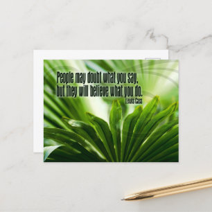 Carte Postale Citation Inspirationnelle de Lewis Cass "Doute"