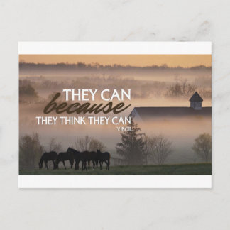 Carte Postale Citation inspirationnelle de Virgil