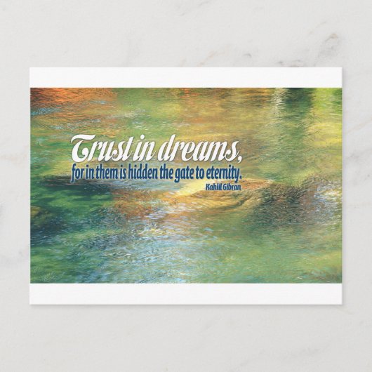 Carte Postale Citation Inspirationnelle — Kahlil Gibran (Devant)