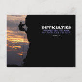Carte Postale Citation Inspirationnelle Seneca "Difficultés" (Devant)