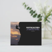 Carte Postale Citation Inspirationnelle Seneca "Difficultés" (Debout devant)