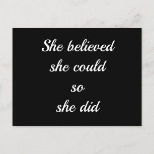 Carte Postale Citation Inspirationnelle simple en lettres
