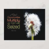 Carte Postale Citation Inspirationnelle Sun Tzu "Opportunités" (Devant)