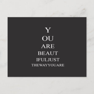 Carte Postale Citation inspirée Black White Love