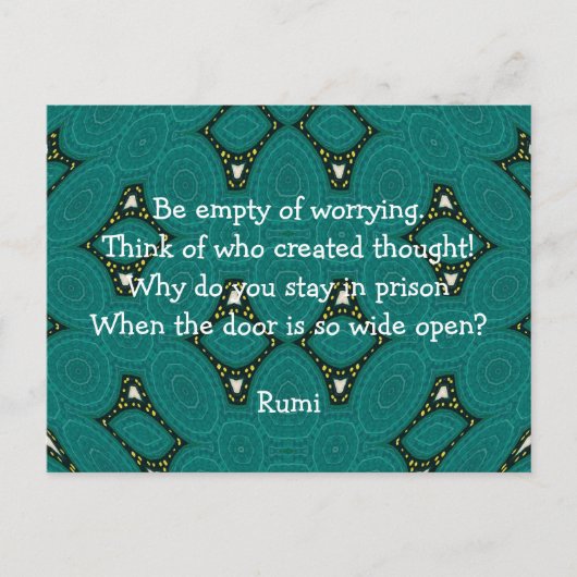 Carte Postale Citation inspirée de Rumi avec la conception (Devant)