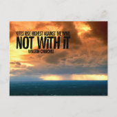 Carte Postale Citation inspirée de Winston Churchill "Cerfs-vola (Devant)