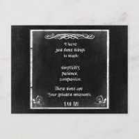 Citation inspirée Lao Tsu sur un tableau de bord