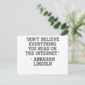 Carte Postale Citation Internet Abraham Lincoln (Debout devant)