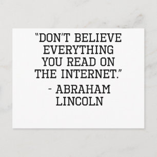 Carte Postale Citation Internet Abraham Lincoln