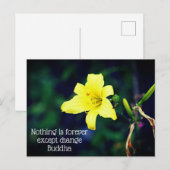 Carte Postale Citation Jaune Inspirationnelle (Devant / Derrière)