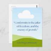 Carte Postale Citation JFK (Devant / Derrière)