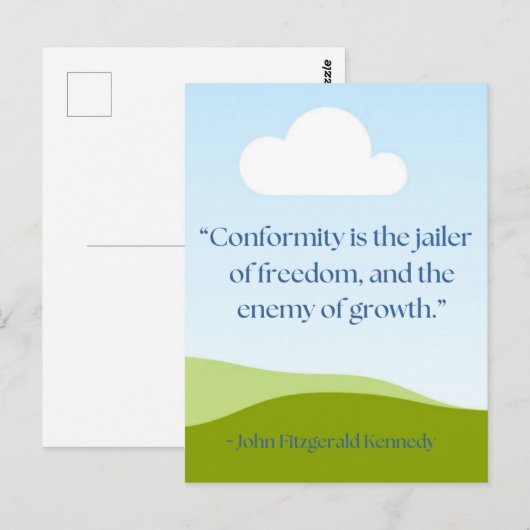 Carte Postale Citation JFK (Devant / Derrière)
