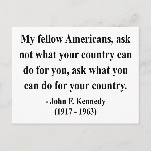 Carte Postale Citation JFK 3a (Devant)