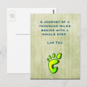 Carte Postale Citation Lao Tzu Inspirationnelle (Devant / Derrière)