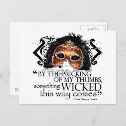 Carte Postale Citation Macbeth (Devant / Derrière)