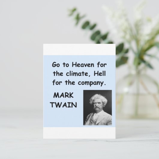 Carte Postale Citation Mark Twain (Debout devant)