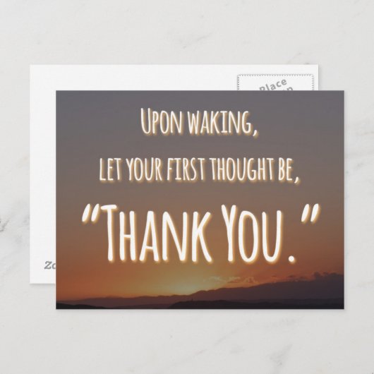 Carte Postale Citation Merci (Devant / Derrière)