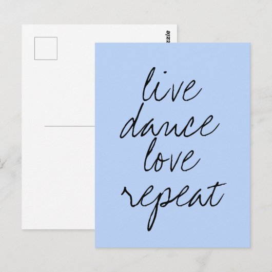 Carte Postale Citation moderne bleu (Devant / Derrière)