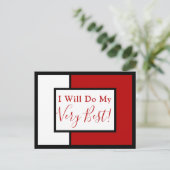 Carte Postale Citation moderne Couleur Bloc rouge noir (Debout devant)