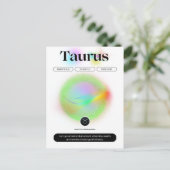 Carte Postale Citation Moderne Signe du Zodiaque Taureau Élément (Debout devant)
