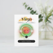 Carte Postale Citation Moderne Signe du Zodiaque Vierge Élément  (Debout devant)