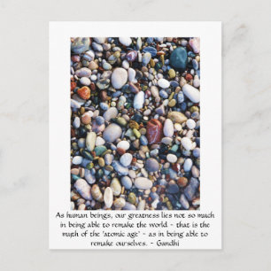 Carte Postale Citation motivante inspirante Gandhi