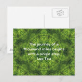 Carte Postale Citation Motivationnelle De La Sagesse Lao Tsu (Devant / Derrière)