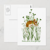 Carte Postale Citation Motivationnelle de souris mignonne N'aban (Devant / Derrière)