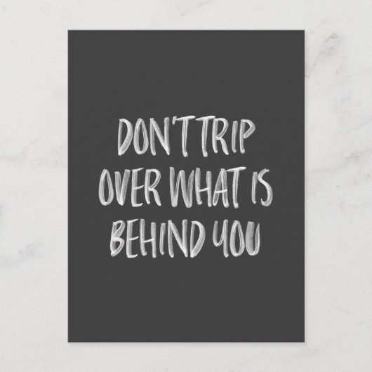 Carte Postale Citation Motivationnelle Lettrée à la main Noir Bl (Devant)