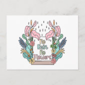 Carte Postale Citation Motivationnelle Pas de pluie Pas de fleur (Devant)