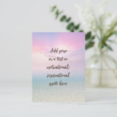 Carte Postale Citation Motivationnelle Pastel Dream Beach sur me (Debout devant)