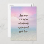 Carte Postale Citation Motivationnelle Pastel Dream Beach sur me (Devant / Derrière)