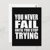 Carte Postale Citation motivationnelle réussie (Devant / Derrière)