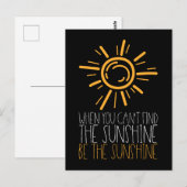 Carte Postale Citation Motivationnelle - Soyez Le Soleil (Devant / Derrière)