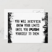 Carte Postale Citation motivationnelle : Vous ne connaîtrez jama (Devant / Derrière)