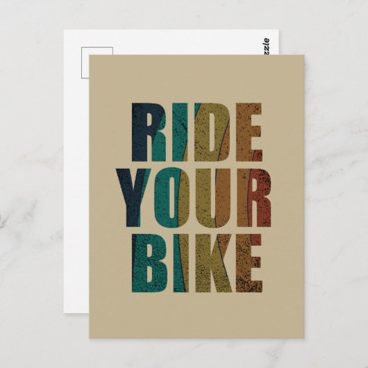 Carte Postale citation motivative VTT (Devant / Derrière)