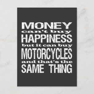 Carte Postale Citation Motorcycle Happiness