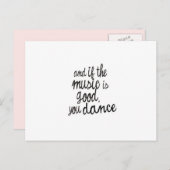 Carte postale Citation musique et danse (Devant / Derrière)