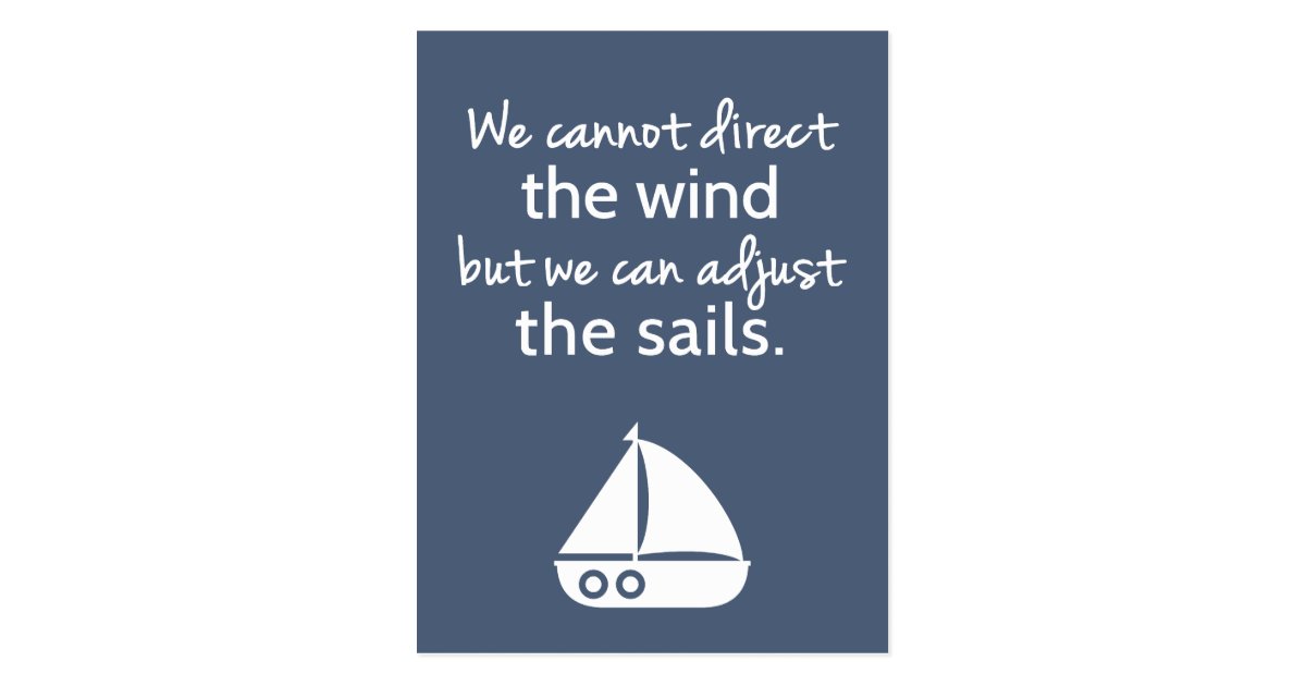 Carte Postale Citation Nautique De Bateau A Voile De Mentalite Zazzle Be