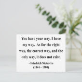Carte Postale Citation Nietzsche 1a (Debout devant)