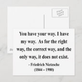 Carte Postale Citation Nietzsche 1a (Devant / Derrière)